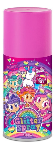 Spray Para Peinar Aqua Net Kids Con Destellos Para Niña Amix 100ml