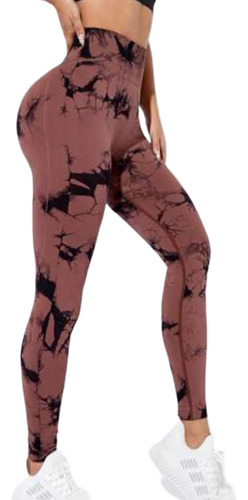 Calza Deportiva Leggins Estampado Tie Dye, Efecto  Push Up