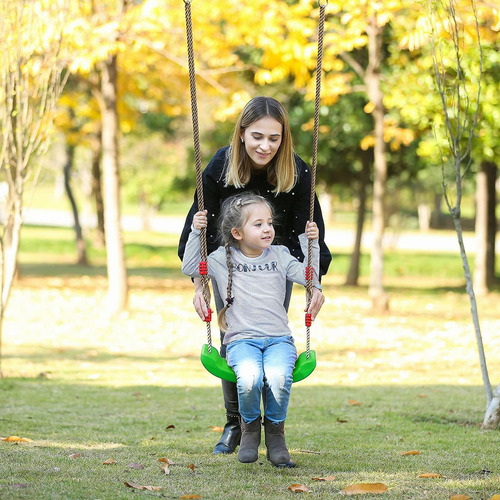 Asiento De Columpio Plástico Para Niños Verde Ajustable