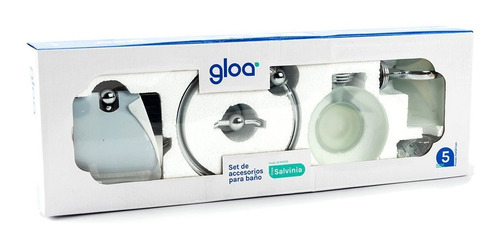 Imagen 4 de 10 de Set De Accesorios Para Baño 5 Piezas Kit Toallero Jabonera