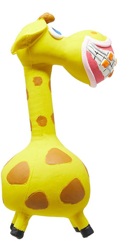 Imagem 3 de 4 de Brinquedo Látex Girafita Sorrisão Girafa De Aparelho 19cm