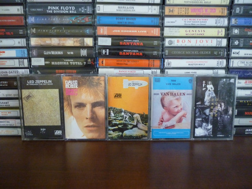 Cassette Originales Led Zeppelin, David Bowie, Van Halen 