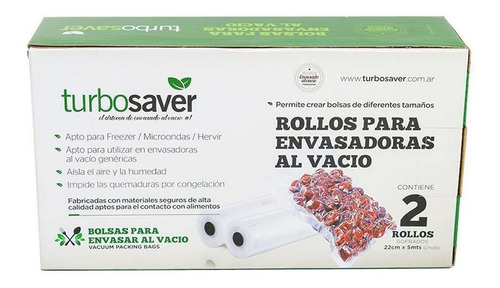 Rollos X2 Br2205 Bolsas Gofradas 22cmx5m Envasadora Al Vacío