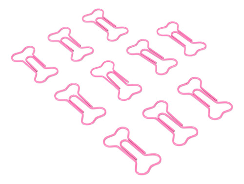 100 Clips De Papel Con Forma De Hueso Rosa, Portátiles, Pequ