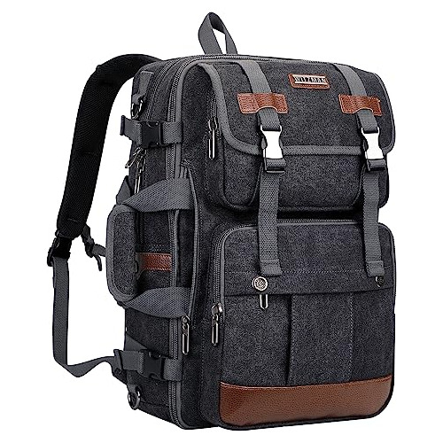 Bolso Morral Mochila De Canvas Con Puerto De Carga Usb 4tj3j