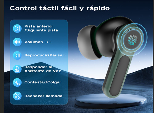 Audifonos Inalambricos Gamer Con Microfono Occiam G07 Verde