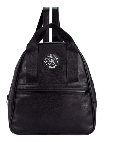 Imagen 1 de 7 de Mochila Cartera Dama Urbana Moda Eco Cuero Citadina Madrid