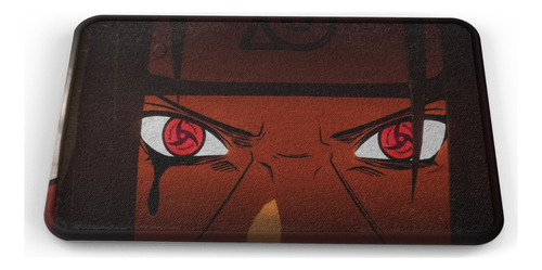 Tapete Naruto Itachi Ojos Sharingan Baño Lavable 40x60cm