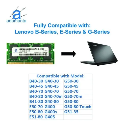 Memoria Ram 8gb Ddr3 1600mhz Pc3l-12800 Sodimm Adamanta