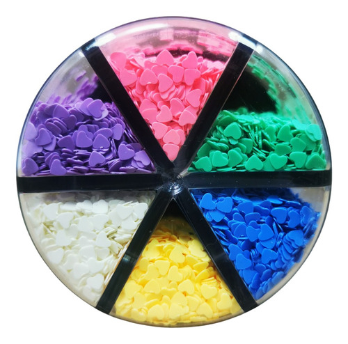 Ruleta Dosificadora De Confeti, 6 Colores, Forma De Corazón