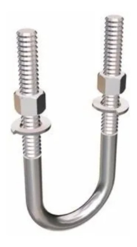 Abraçadeira Tipo U Vergalhão 1/2 X 5/16 Com 10 Peças