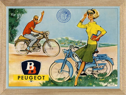 Peugeot Bb , Motos, Cuadros, Poster, Publicidad       H245