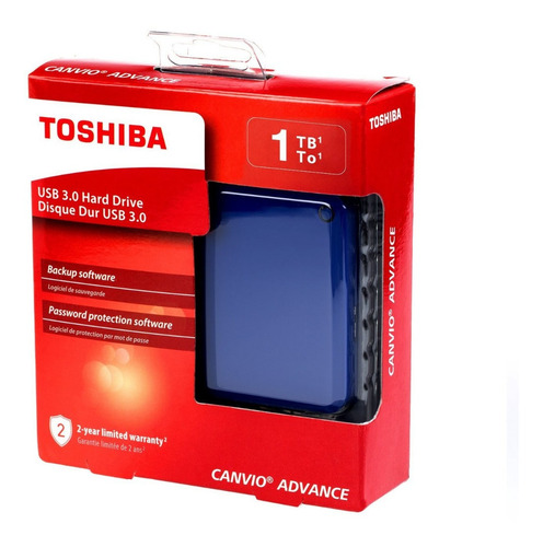 Disco Duro Externo Toshiba Canvio Advance V9 1tb Usb3.0 Blue
