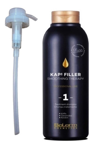  Shampoo Kaps Filler Salerm 500ml Mantenimiento Lisos No Clon