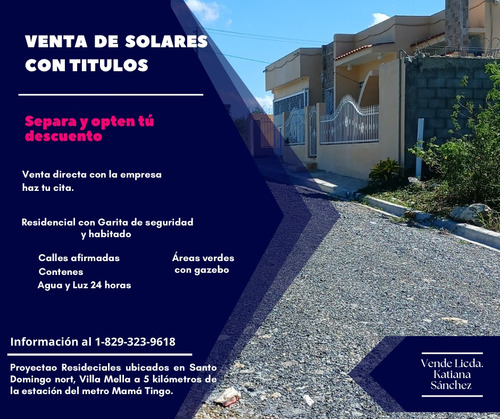 Solares Fiados De 250 Mts2. En Villa Mella.