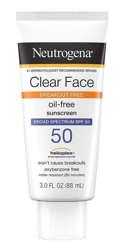 Protector Solar Clear Face Libre De Aceite Spf 50 Neutrogena