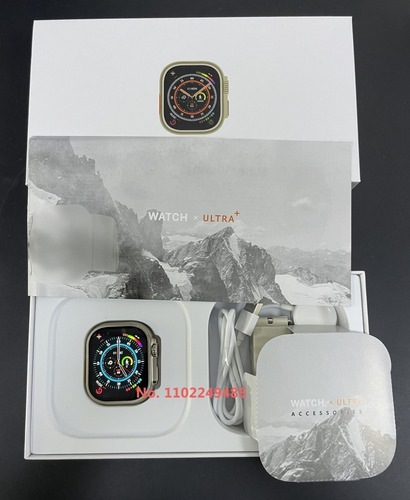 Smartwatch H11 Ultra Plus Cor da caixa Prata Cor da pulseira Branco