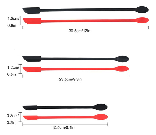 Juego De 6 Mini Espátulas De Silicona, Espátula De Silicona