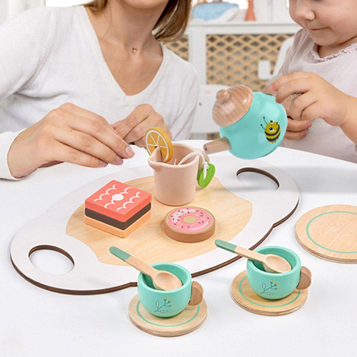 Juego De Fiesta De Té De Madera, Fiesta De Té De Princesa,
