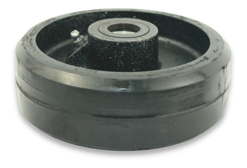 Kit Roda Ferro Borracha R 62 250kg C/ Rolete 5/8 Pol (2 Un)