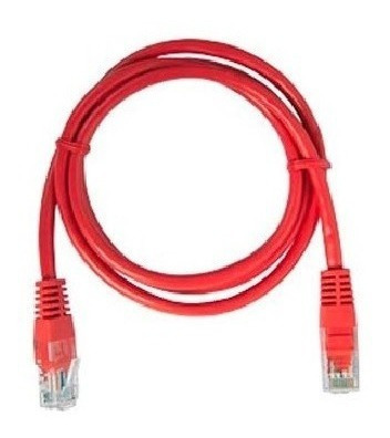 Puntotecno - Pack X 2 Cable De Red 0,9 Mts Rojo Categoria 5e