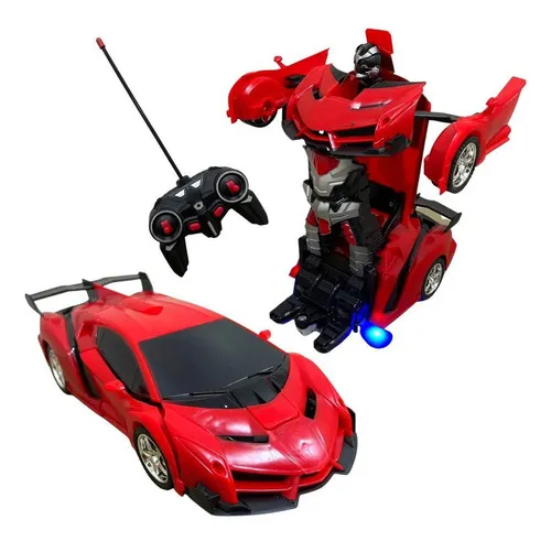 Carrinho Controle Remoto Vira Robo 1:18 Bw156