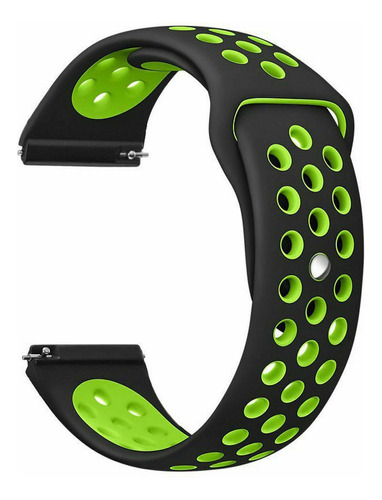 Pulseira Running Compatível Moto Watch 70 Black Moswz70-pb Cor Preta/Verde