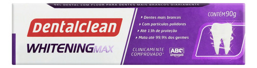 Gel Dental Dentalclean Whitening Max Caixa 90g