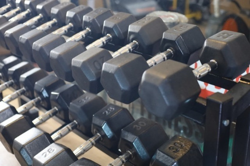 Dumbell Hexagonal Tex 2 Pares De 05/10/16/20/22 Kg Sem Supor
