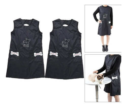 2x Delantal Impermeable Para Aseo De Mascotas Pet Babero