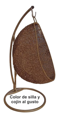 Silla Huevo Lounge Columpio Tipo Ratan Colgante