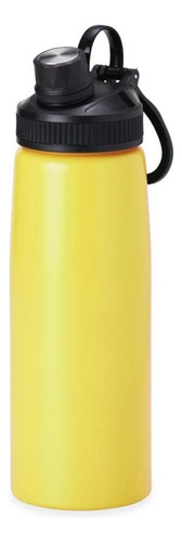 Garrafinha 900ml Aço Inox Academia Com Alça P/ Transporte Cor Amarelo