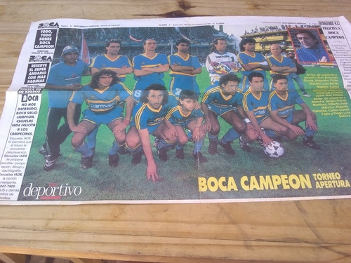Posters Boca Campeón Torneo Apertura 1992 (Usado)