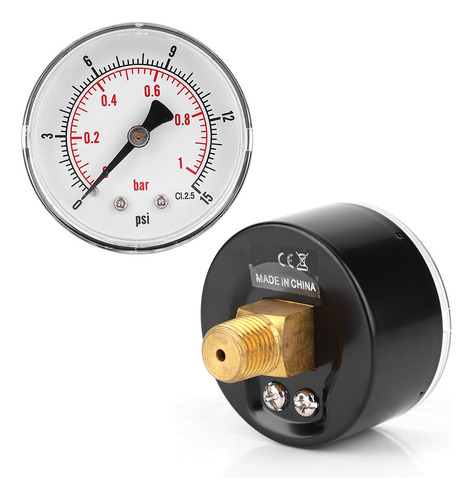 Manómetro Con Conexión Trasera De 50 Mm, Esfera 1/4 Bspt Par