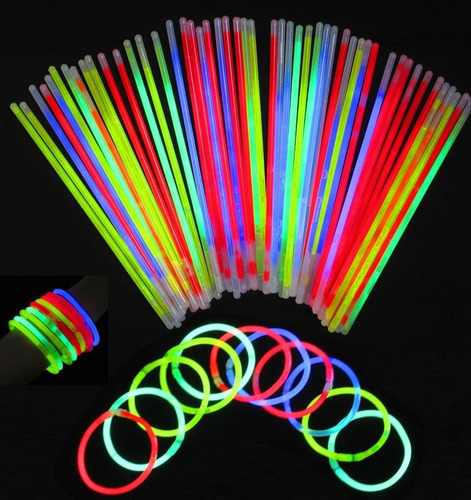 Tubo Pulsera Flúor Led Luminosa X 100