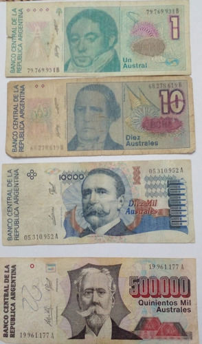 Argentina Billetes Australes 