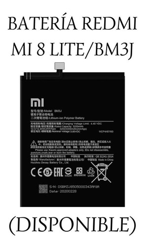 Batería Xiaomi Redmi Mi 8 Lite - Bm3j.