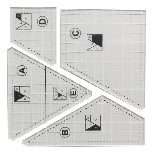 Plantilla De Acolchado Pro Tailor, Regla Acrílica, Retazos H