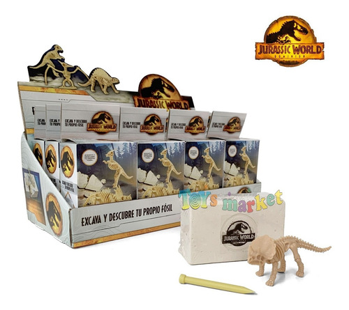 Imagen 5 de 8 de Kit De Excavación Esqueletos Fósiles De Dinosaurios Jurassic