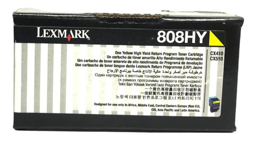 Toner Lexmark 808hy 80c8hy0 Amarillo Alto Rendimiento Nuevo