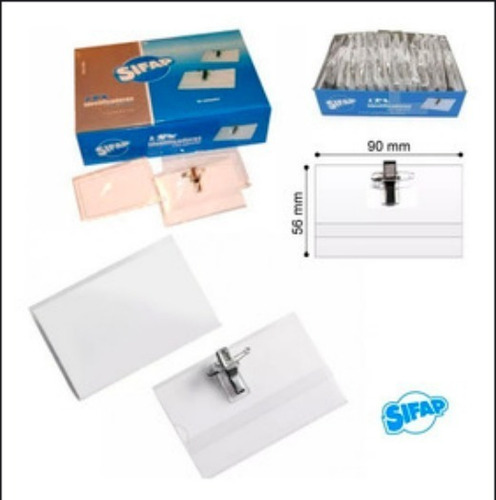 Porta Credencial Carnet Plástico Caja X 50 Unidades Sifap