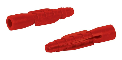 Taquete Plástico Rojo Intemperie 1/4 Fiero ( 2400pz )