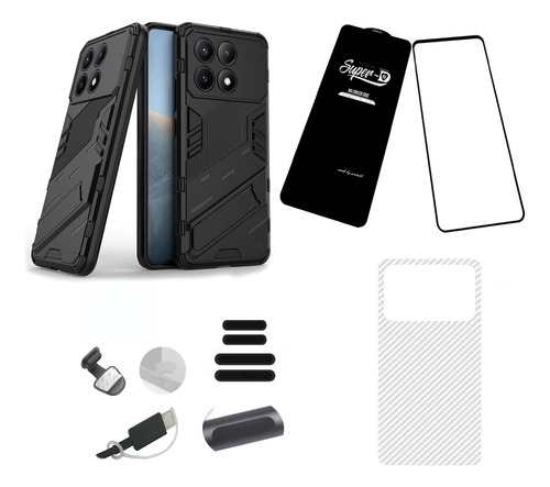 9 Pack Funda Punk Case Poco X6 Pro Con Accesorios Protector