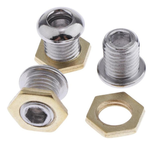 = 20 Piezas Plateadas 1/2 Cast Drum Set Partes Para Bajo Tom