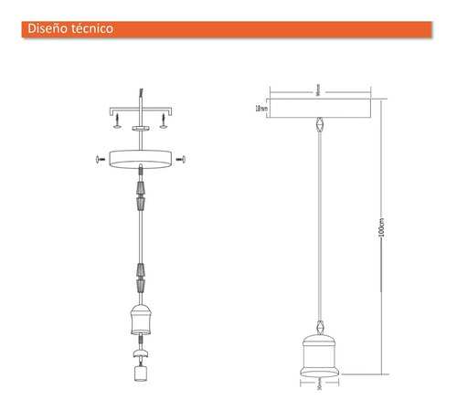 Imagen 6 de 8 de Colgante Pendulum Bronce + Led Osram Vintage Bulbo Dim 7w