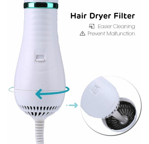 2in1 Pet Grooming Secador De Cabelo Silencioso E Branco