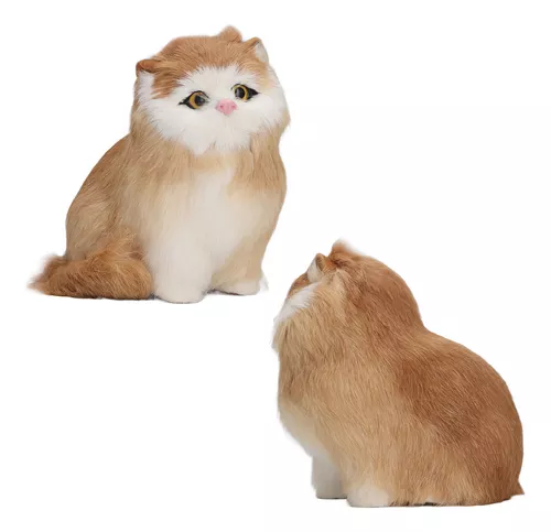 Generic Estatueta de modelo de gato realista Figuras de animais de