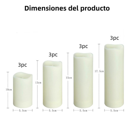 Led Sin Llama, Velas Electricas Decorativas,control Remoto