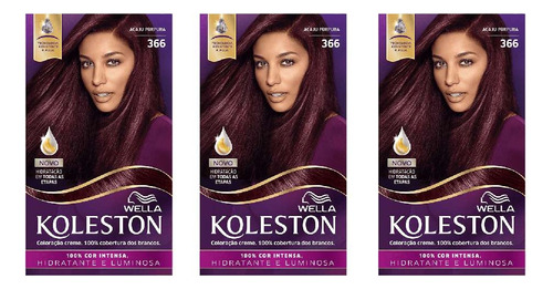  Kit Com 3 Koleston 366 Acaju Purpura