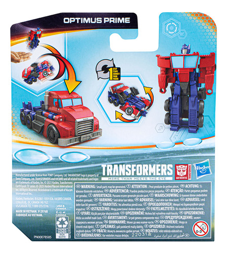 Transformers Earthspark Figura De 12 Cm Optimus Prime Hasbro